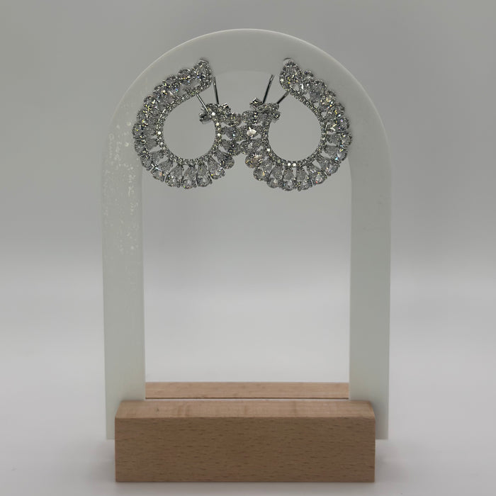 Orecchini cerchio brillantini