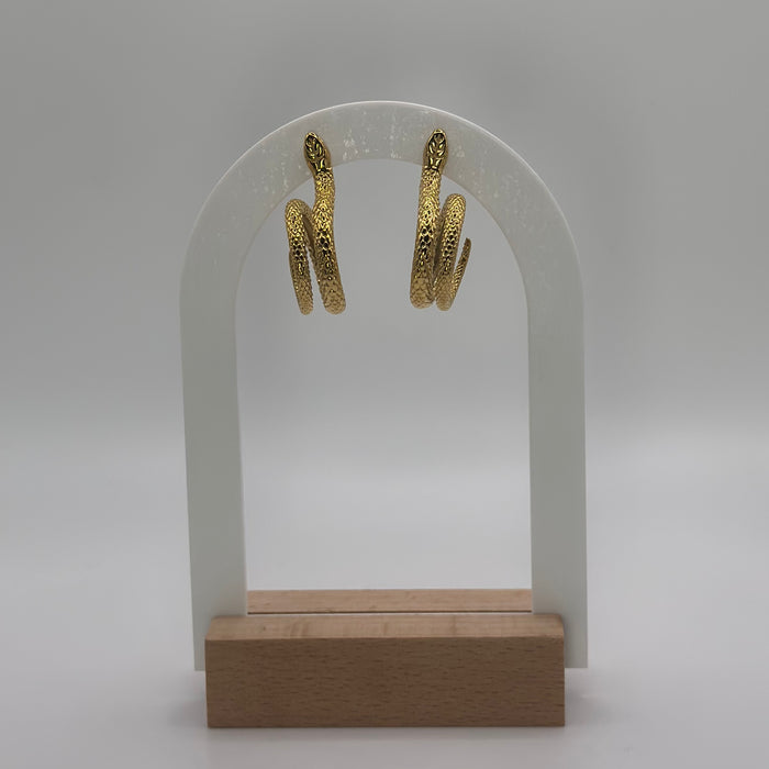 Orecchini serpente spirale