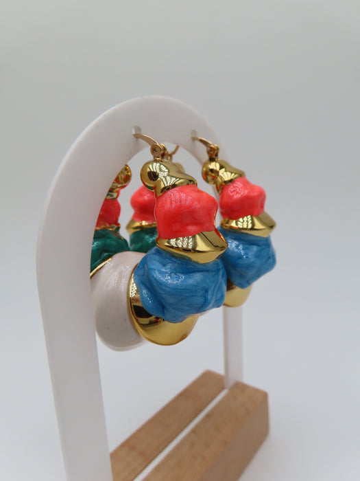 Orecchini maxi colore