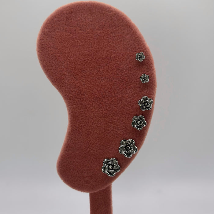 Set 6 orecchini roselline