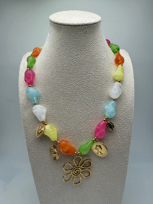 Collana pietre pastello