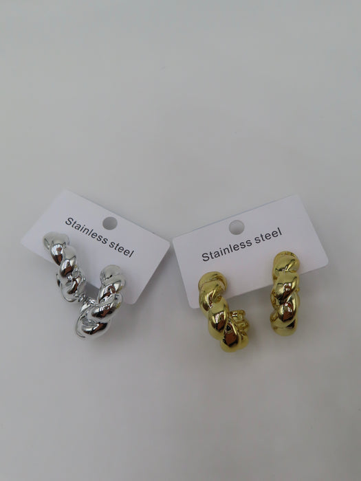 Orecchini cerchio intreccio