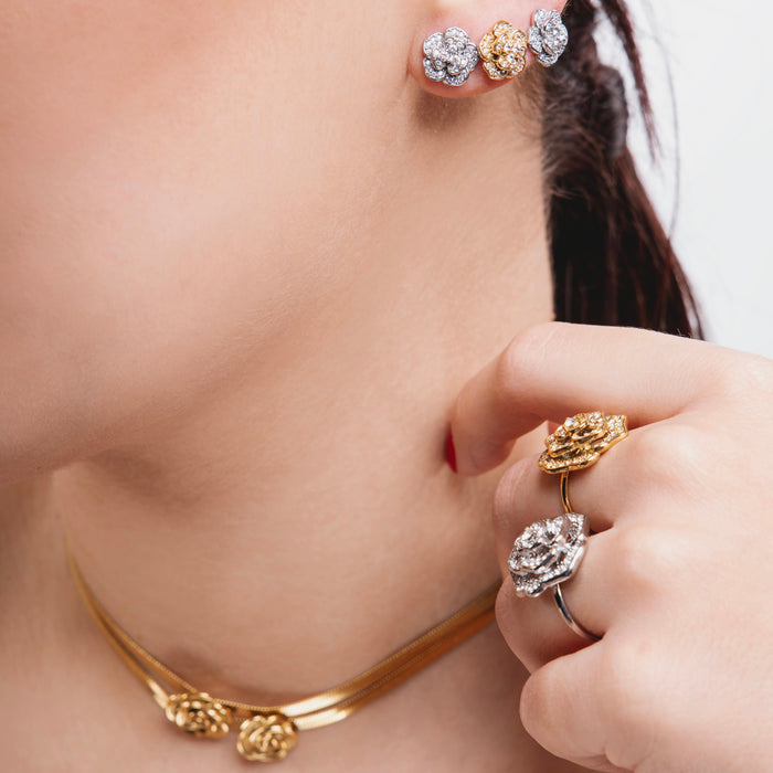 Collana snake roselline