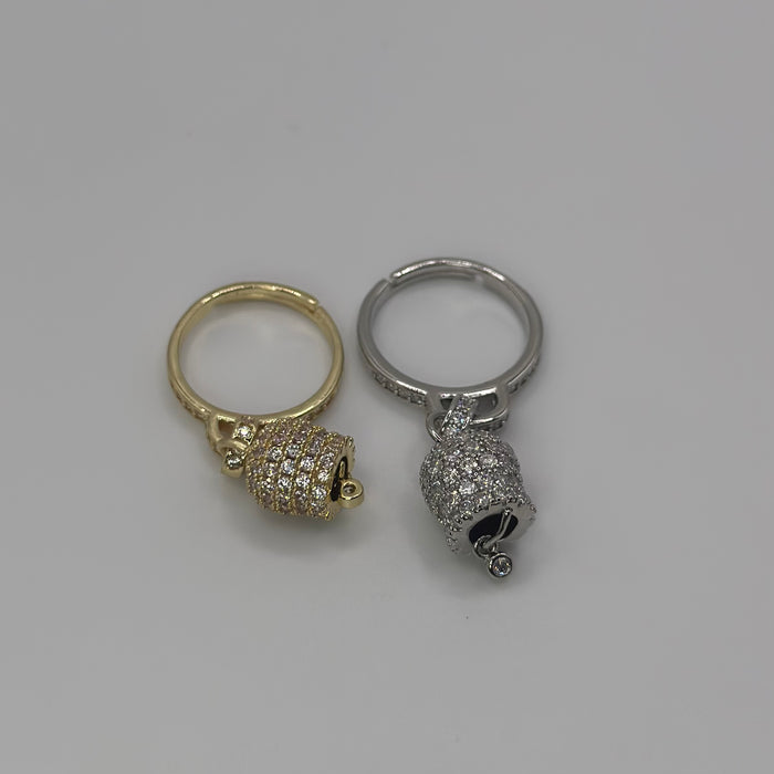 Anello campanella brillantini