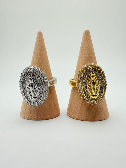 Anello madonnina strass