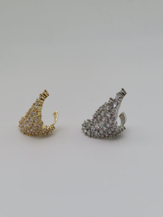 Earcuff foglia strass
