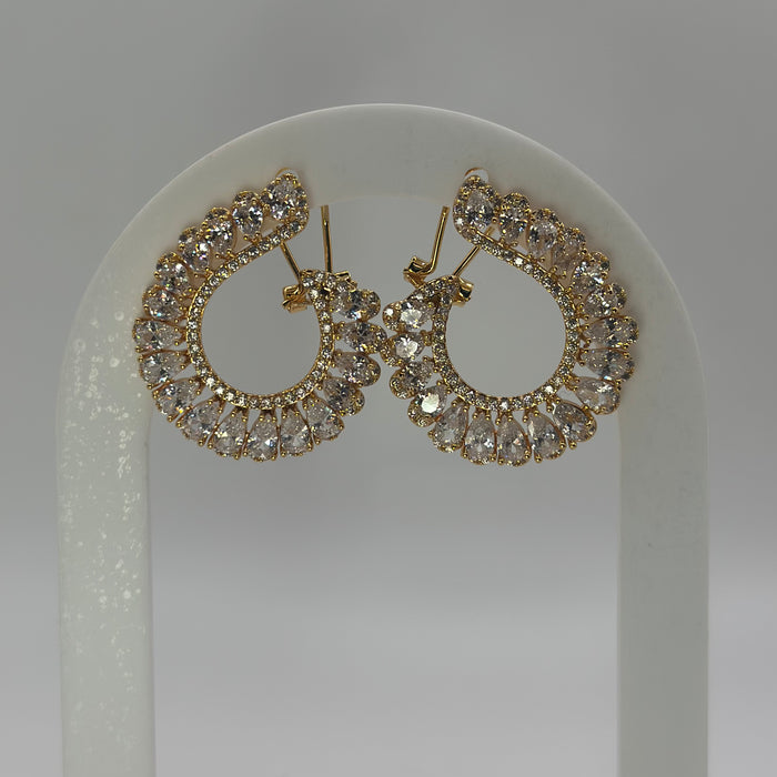 Orecchini cerchio brillantini