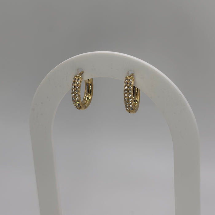 Orecchini cerchietto brillantini