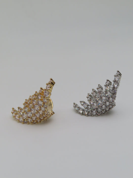 Earcuff foglia strass