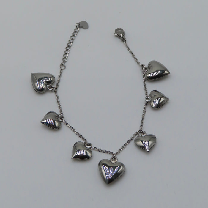 Bracciale cuori pendenti