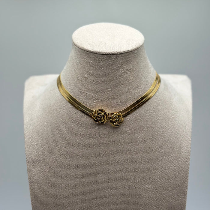 Collana snake roselline