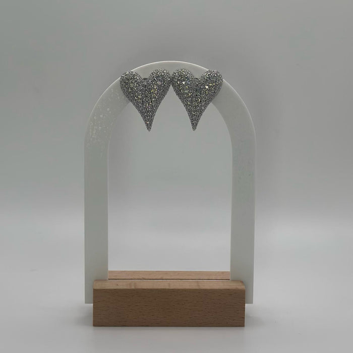 Orecchini cuore brillanti