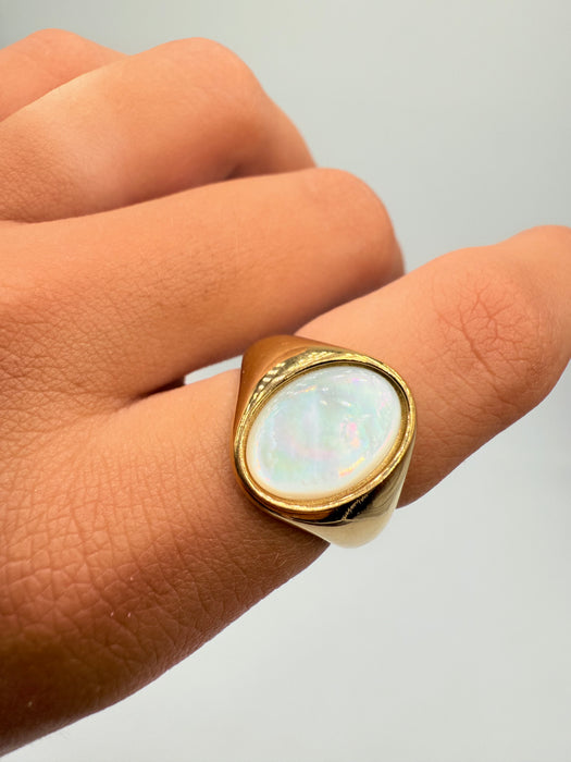 Anello pietra perla
